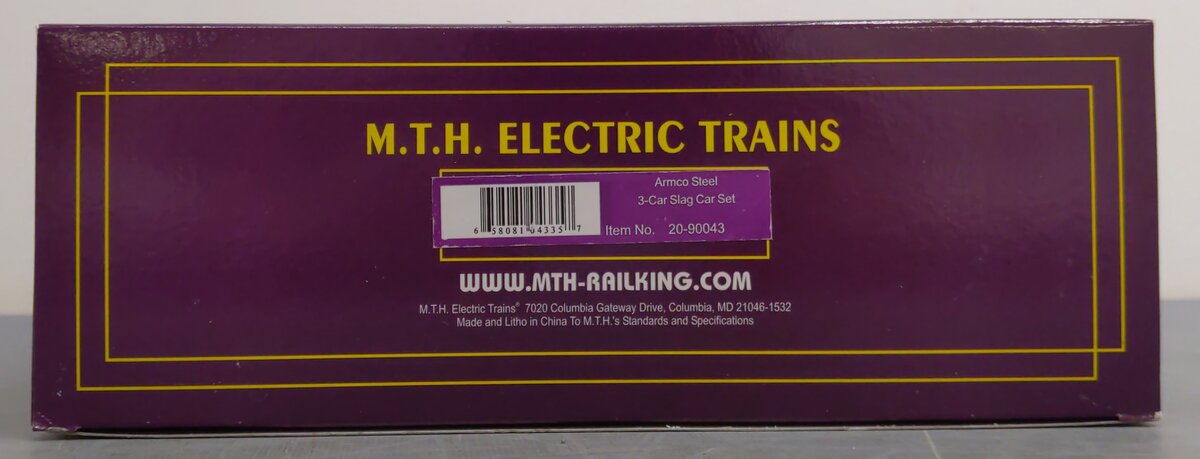 MTH 20-90043 O Armco Steel Premier Slag Car Set (Set of 3) NIB