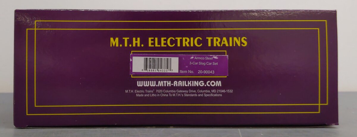 MTH 20-90043 O Armco Steel Premier Slag Car Set (Set of 3) NIB