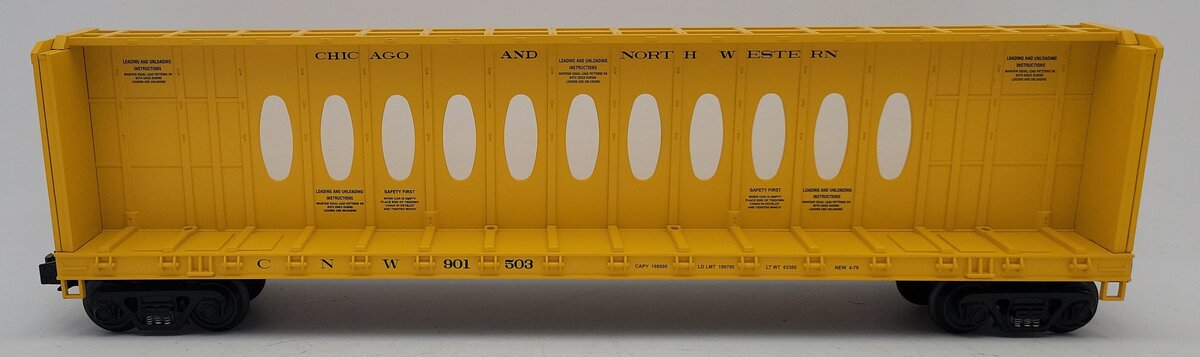 MTH 30-76071 O Gauge Chicago NorthWestern Center I-Beam Flat Car LN/Box