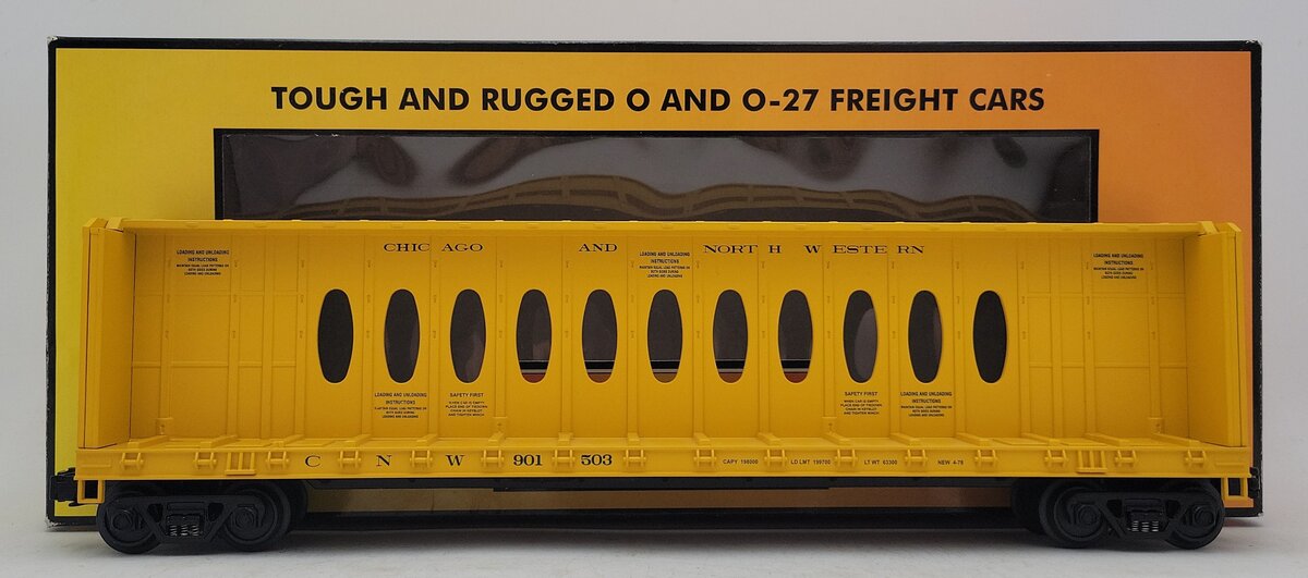 MTH 30-76071 O Gauge Chicago NorthWestern Center I-Beam Flat Car LN/Box
