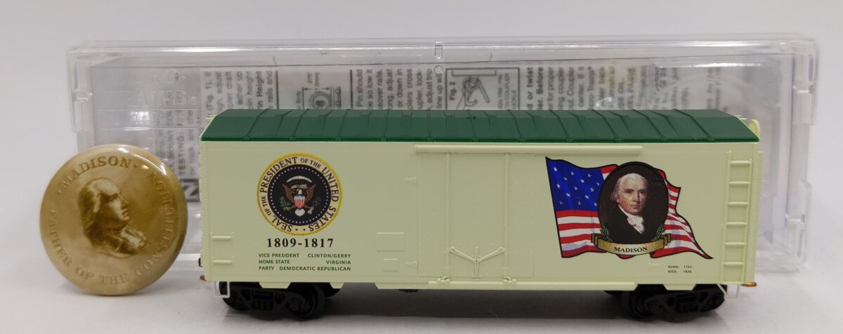 Micro-Trains 07400104 N James Madison 40' Plug Door Boxcar #1809-1817 w Ladders EX/Box