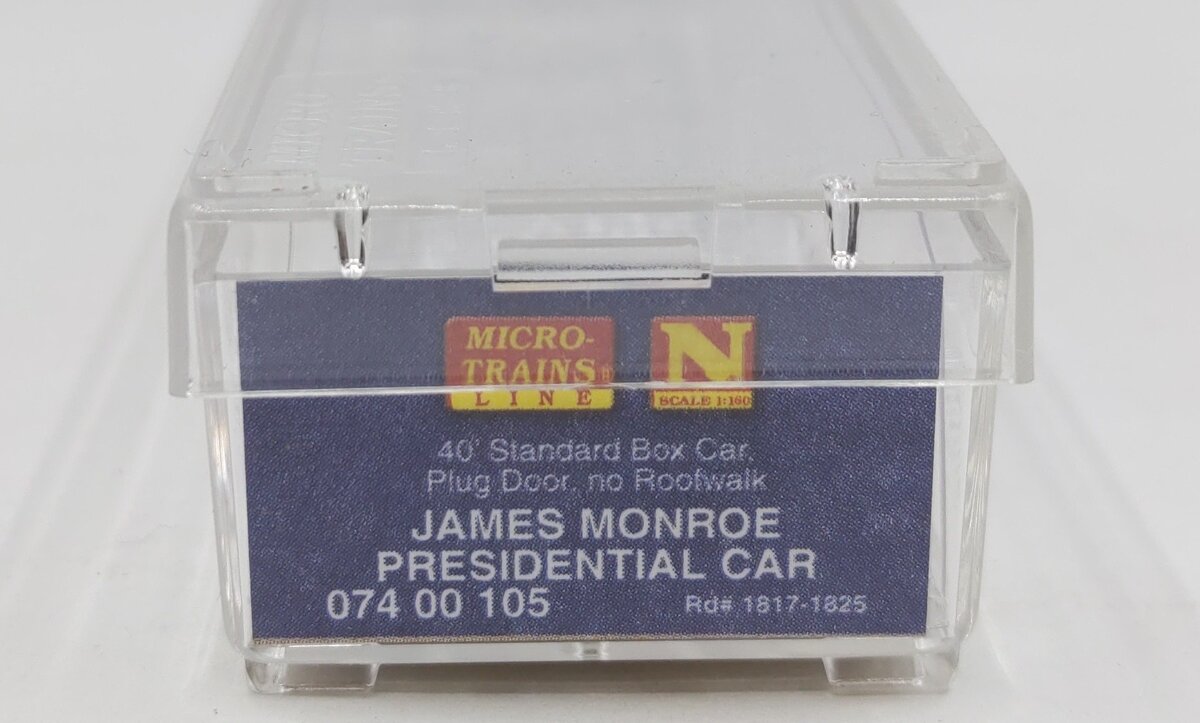 Micro-Trains 07400105 N James Monroe 40' Plug Door Boxcar #1817-1825 w Ladders EX/Box