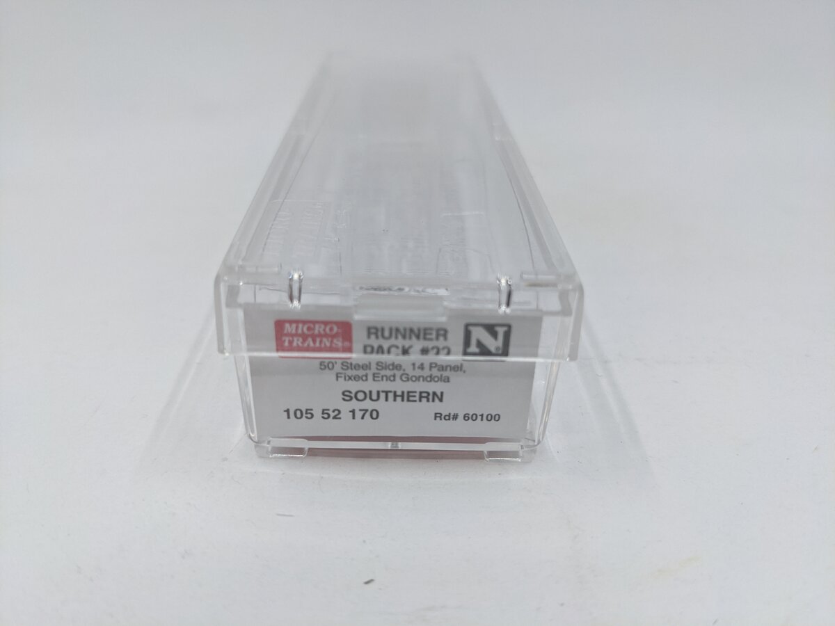 Micro-Trains 10552170 N SOU 50' Steel Side 14 Panel Fixed End Gondola #60100 EX/Box