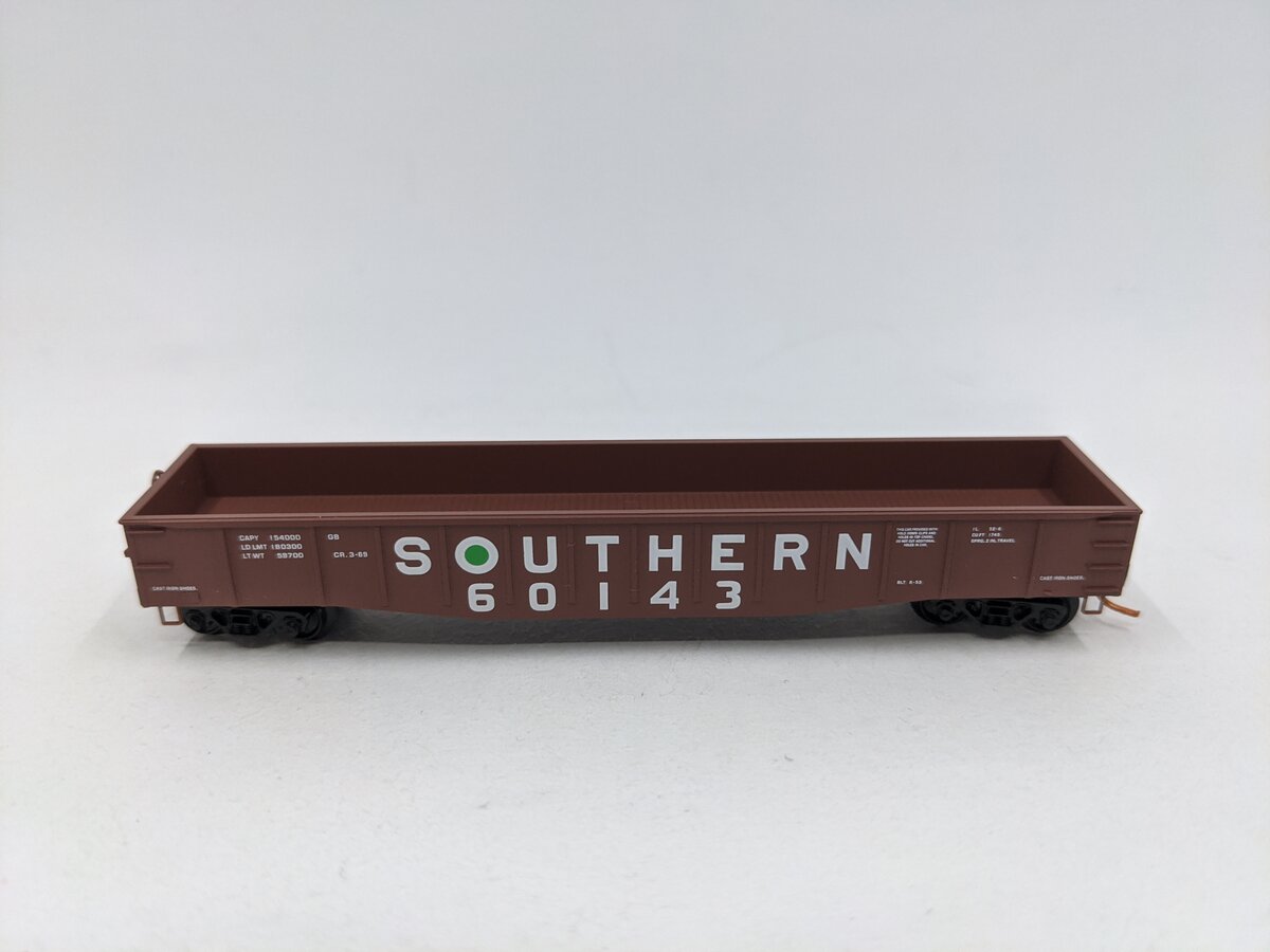 Micro-Trains 10553170 N SOU 50' Steel Side 14 Panel Fixed End Gondola #60143 LN/Box