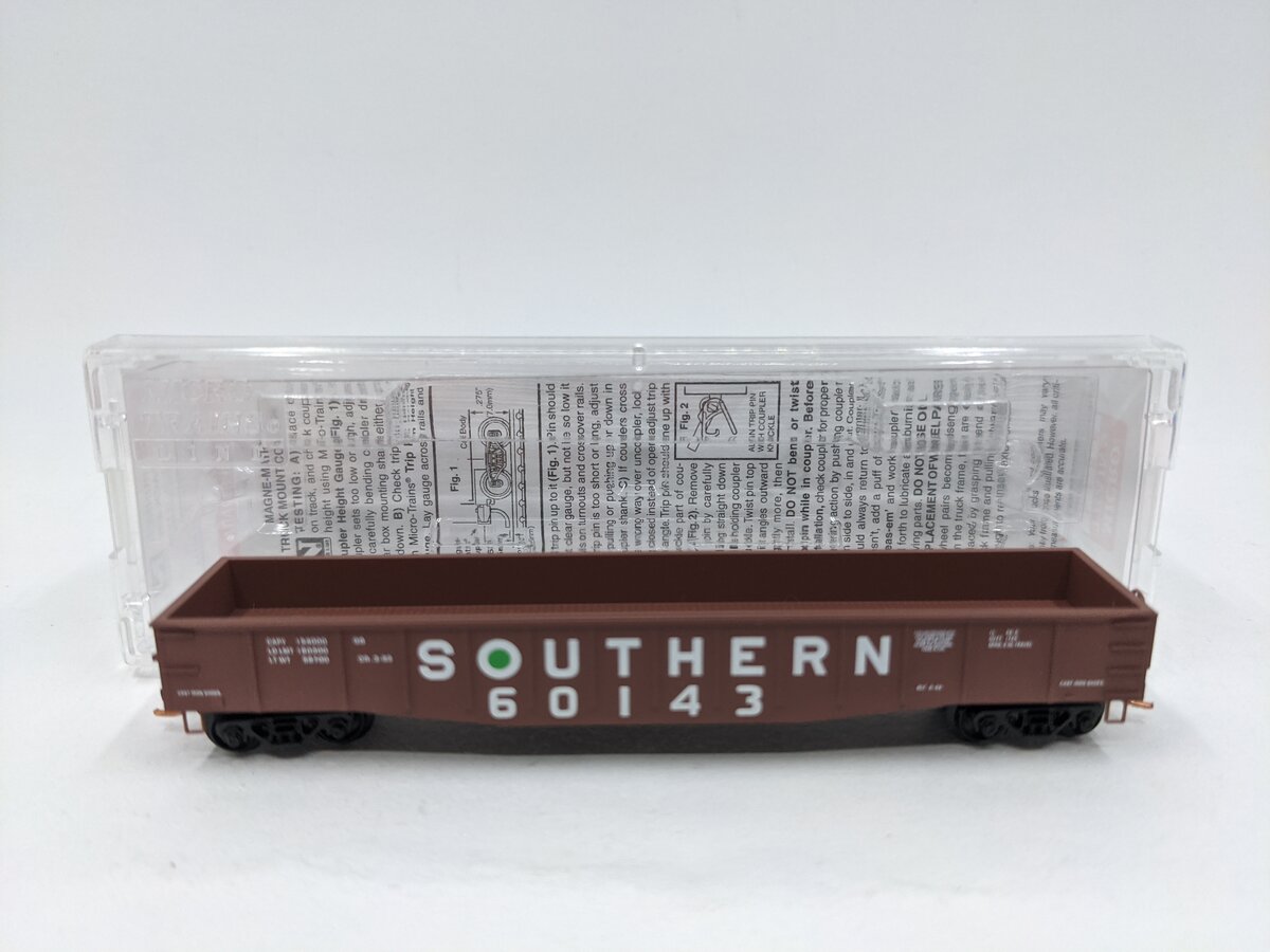 Micro-Trains 10553170 N SOU 50' Steel Side 14 Panel Fixed End Gondola #60143 LN/Box