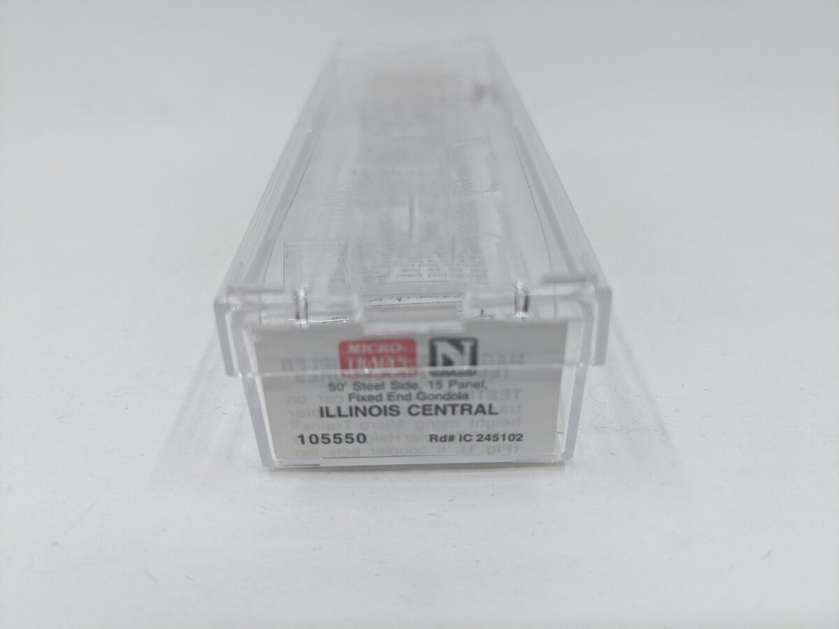 Micro-Trains 105550 N Scale Illinois Central 50' Steel Fishbelly Gondola #245102 EX/Box