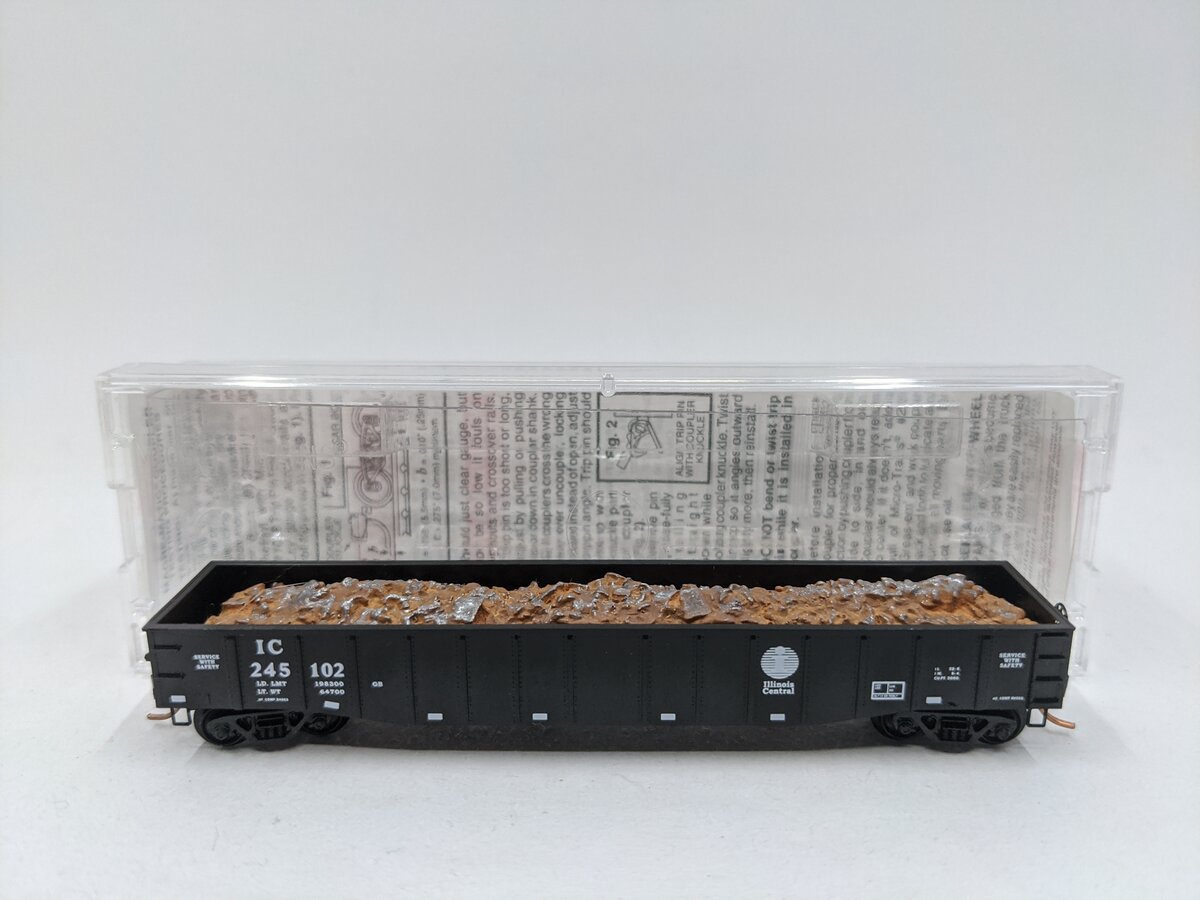 Micro-Trains 105550 N Scale Illinois Central 50' Steel Fishbelly Gondola #245102 EX/Box