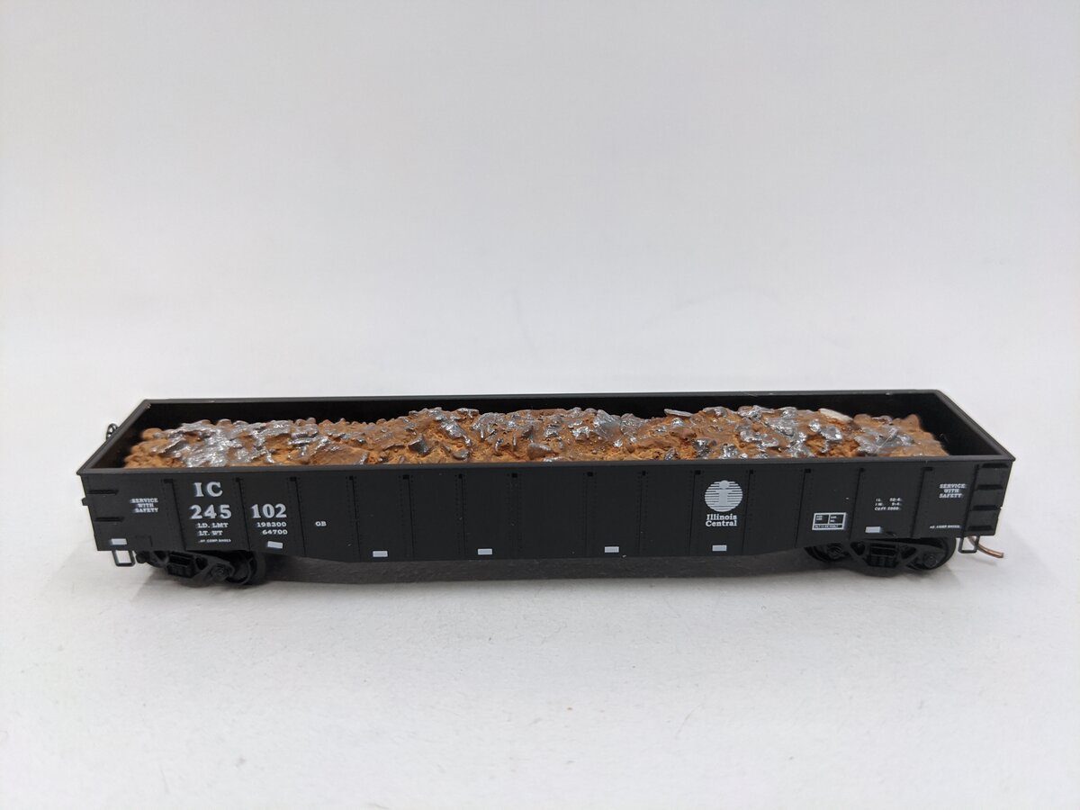 Micro-Trains 105550 N Scale Illinois Central 50' Steel Fishbelly Gondola #245102 EX/Box