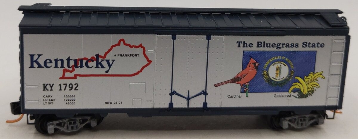 Micro-Trains 02100375 N Scale Kentucky Car 40' Plug Door Boxcar #1792 LN