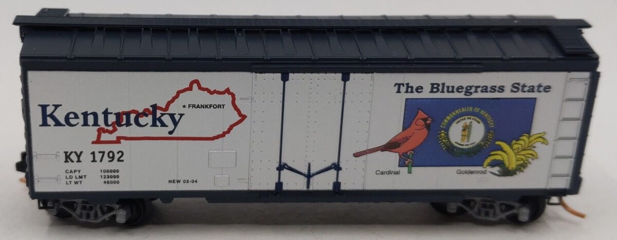 Micro-Trains 02100375 N Scale Kentucky Car 40' Plug Door Boxcar #1792 LN