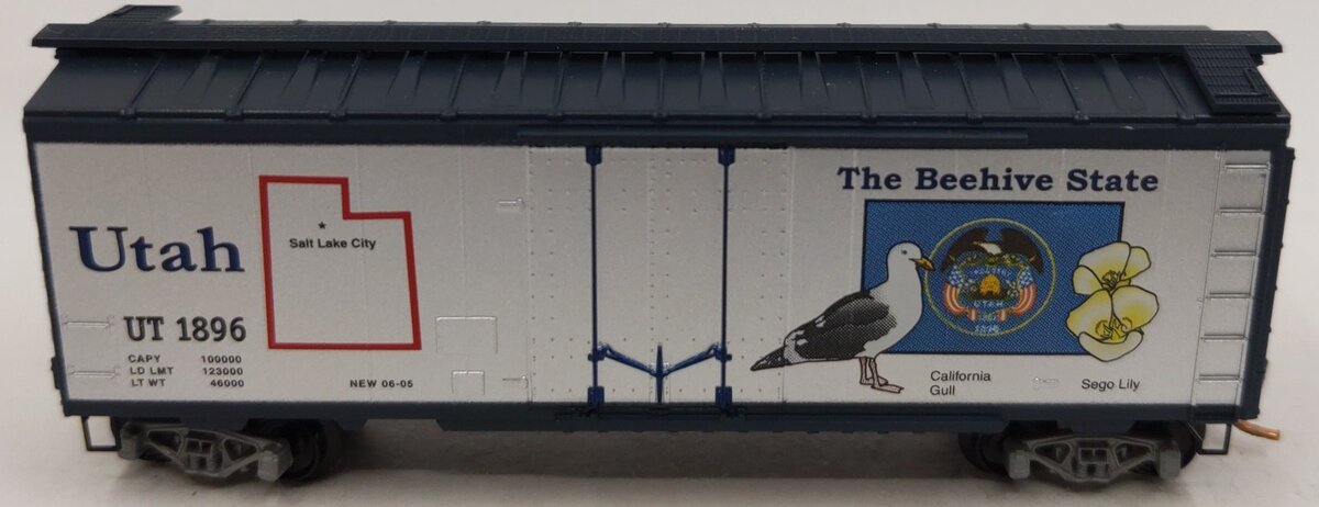 Micro-Trains 02100391 N Scale Utah State 40' Standard Plug Door Boxcar #1896 LN