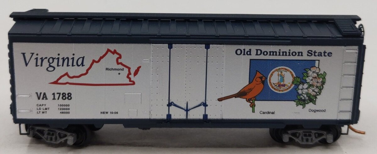 Micro-Trains 02100406 N Virginia State 40' Standard Plug Door Boxcar #1788 LN