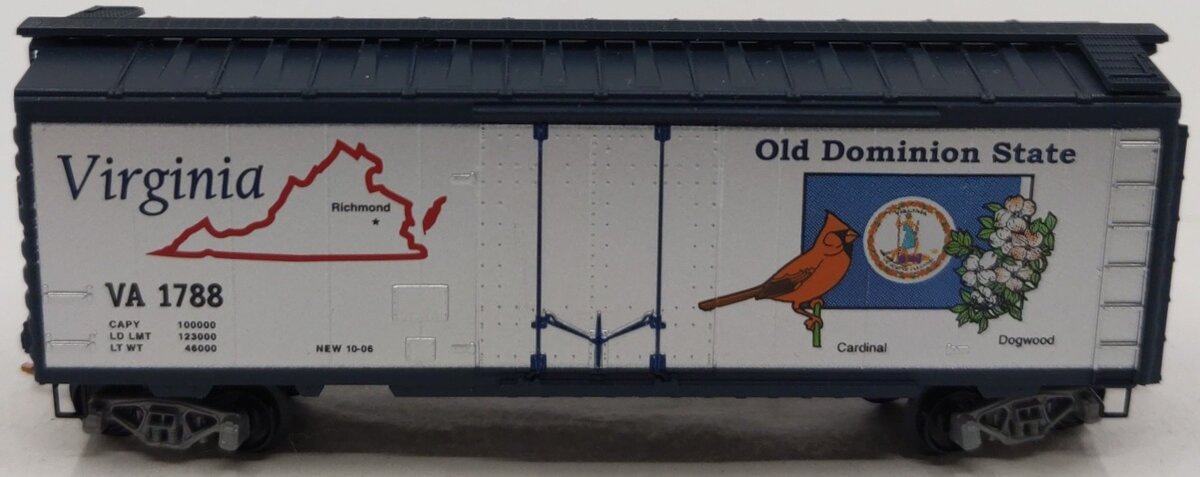 Micro-Trains 02100406 N Virginia State 40' Standard Plug Door Boxcar #1788 LN