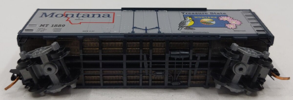 Micro-Trains 02100413 N Scale Montana State 40' Standard Plug Door Boxcar #1889 LN