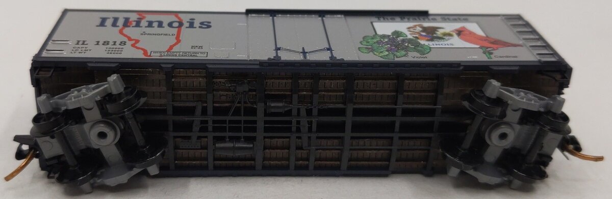 Micro-Trains 02100320 N Scale Illinois State 40' Standard Plug Door Boxcar #1818 LN