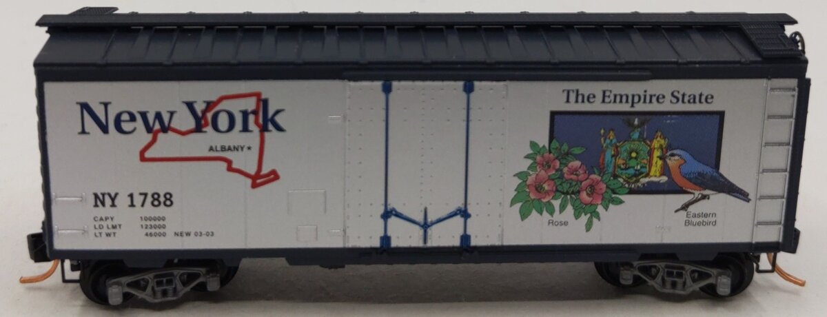 Micro-Trains 02100340 N New York State Car 40' Standard Plug Door Boxcar #1788 LN