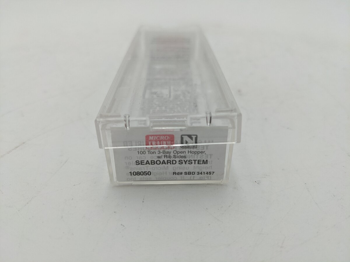 Micro-Trains 10800050 N SBD 100-Ton 3-Bay Rib Side Open Hopper w/Load #341457 LN/Box