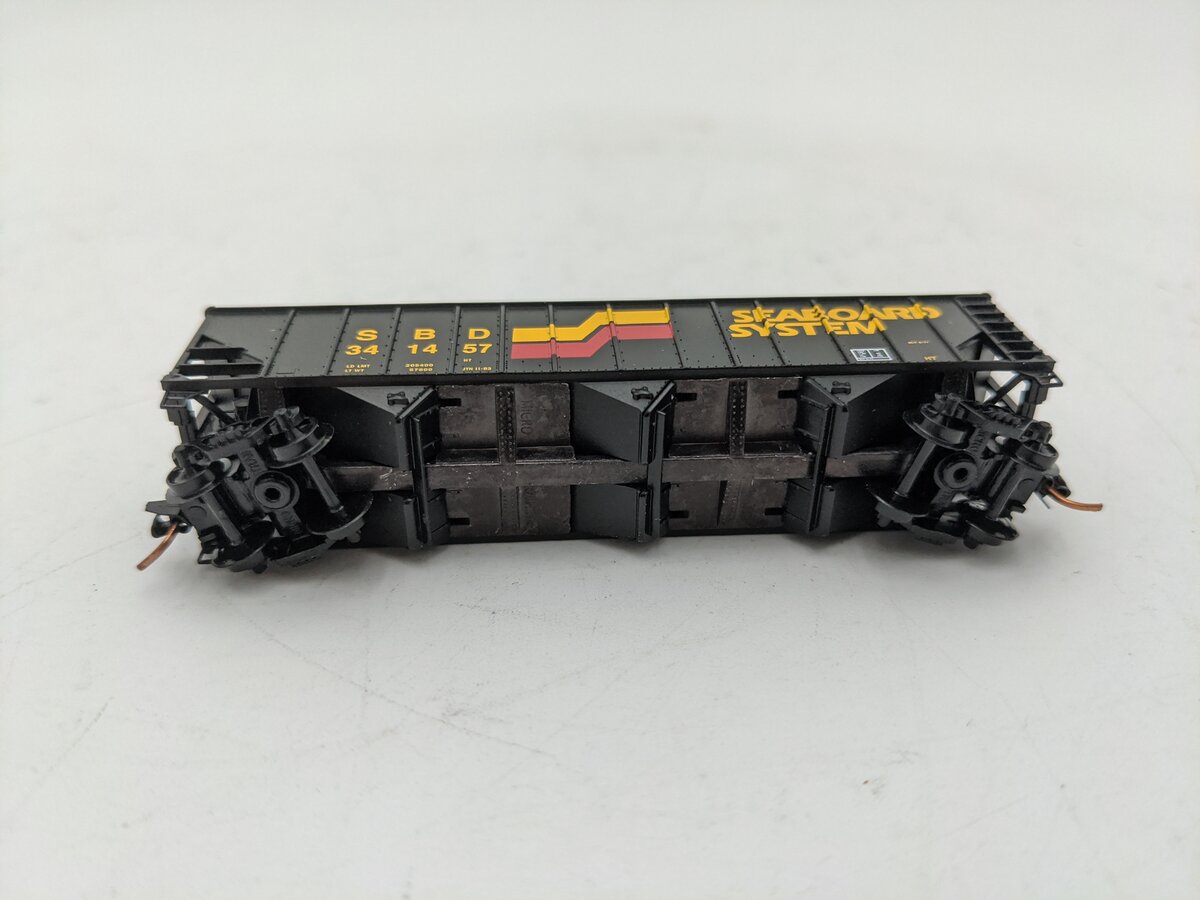 Micro-Trains 10800050 N SBD 100-Ton 3-Bay Rib Side Open Hopper w/Load #341457 LN/Box