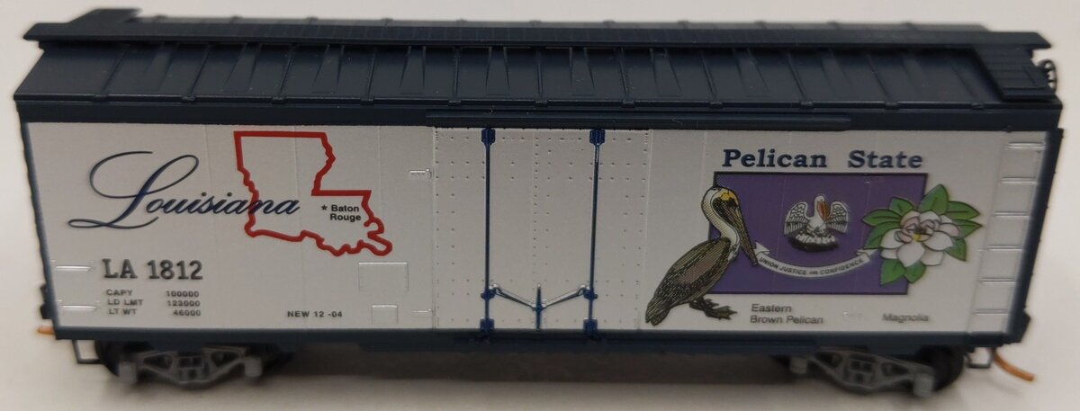 Micro-Trains 02100385 N Scale Louisiana Car 40' Standard Plug Door Boxcar #1812 LN