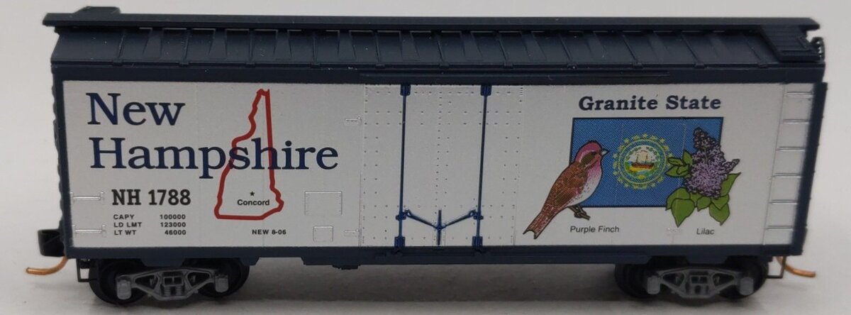 Micro-Trains 02100404 N Scale New Hampshire State 40' Plug Door Boxcar #1788 LN