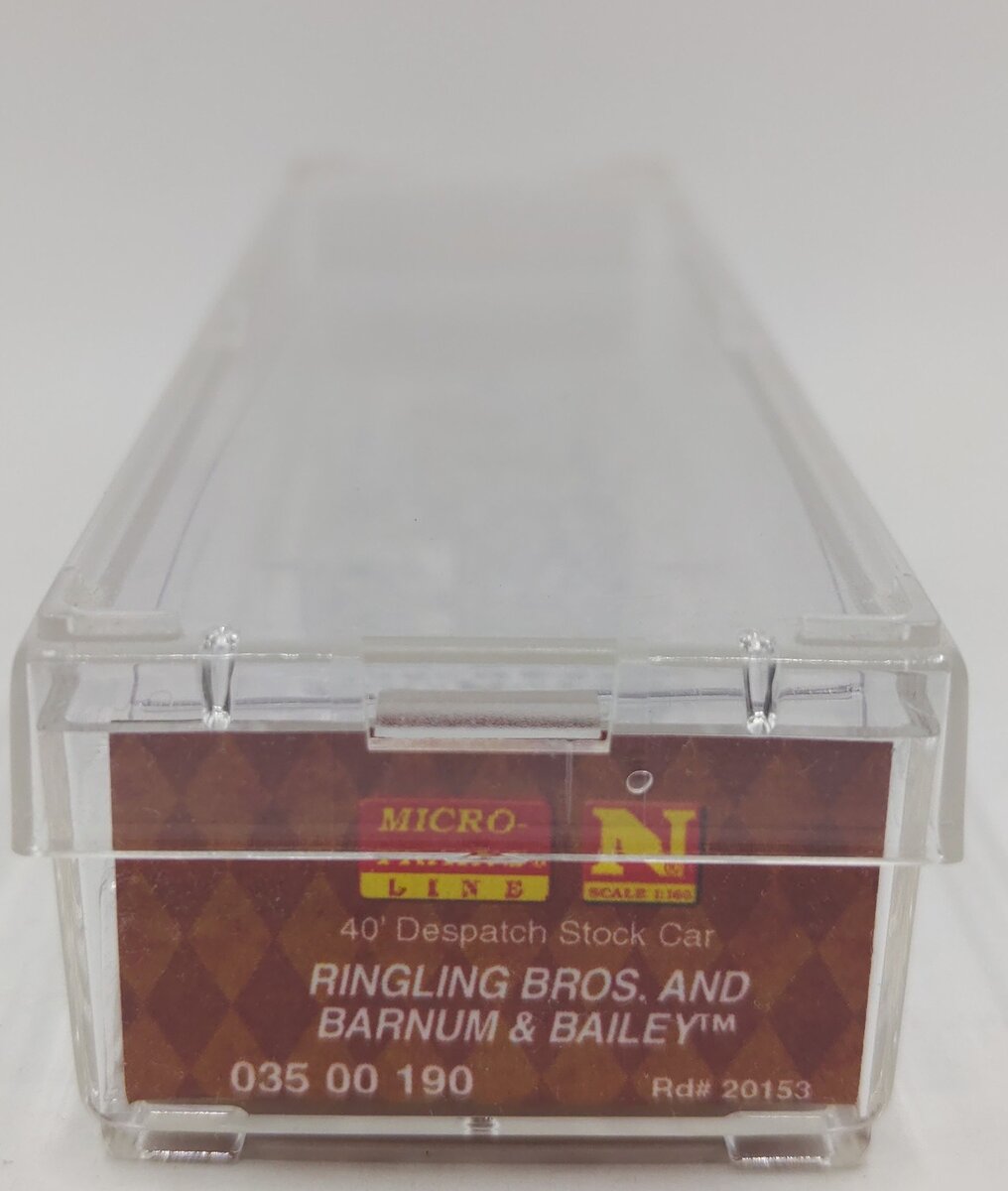 Micro-Trains 03500190 N Scale Ringling Bros. 40' Despatch Stock Car #20153 LN/Box