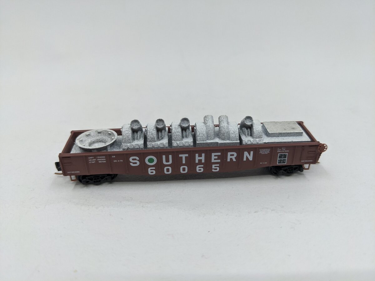 Micro-Trains 52200371 Z Southern 50' Fishbelly Side Gondola w/Load #60065  EX/Box