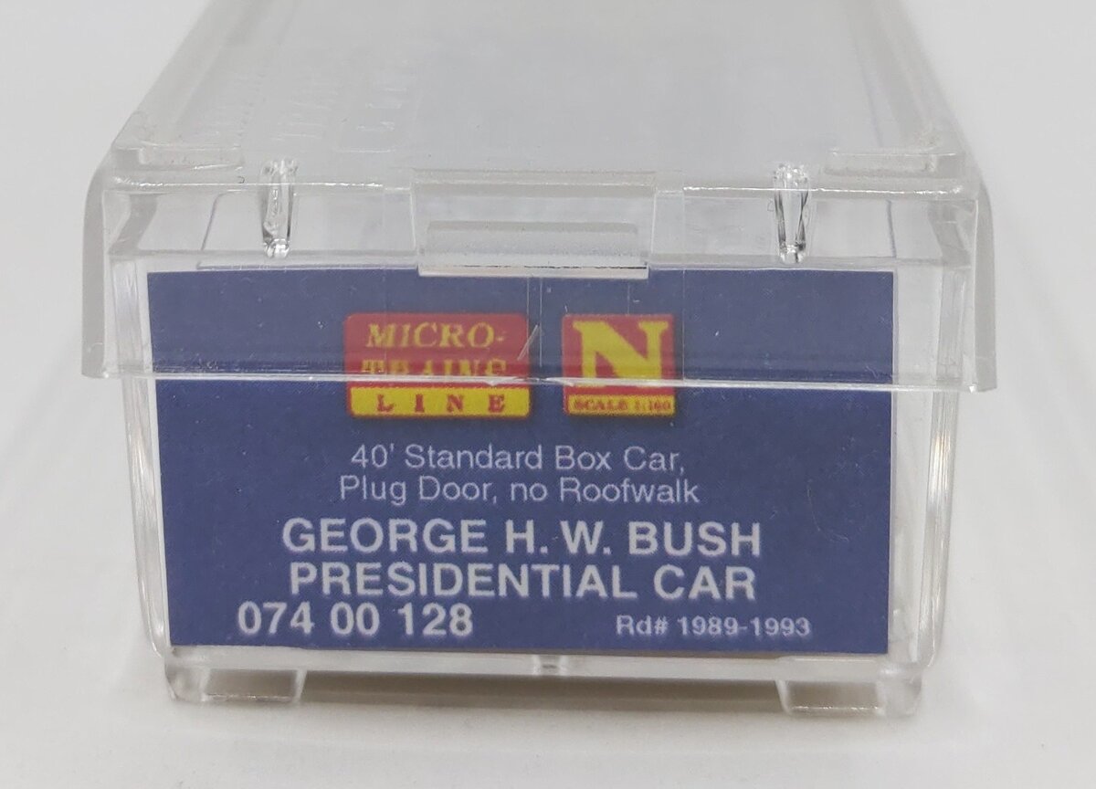 Micro-Trains 07400128 N George H. W. Bush 40' Plug Door Boxcar #1989-1993 EX/Box