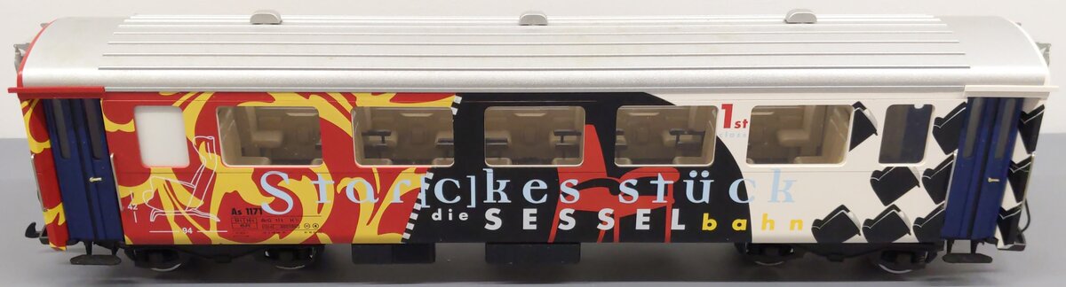 LGB 38670 G Scale RhB Stackes Stueck Salon Passenger Car (Metal Wheels) NIB