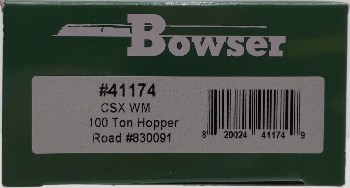 Bowser 41174 HO CSX/WM 100-Ton 3-Bay Hopper Executive Line #830091 LN/Box
