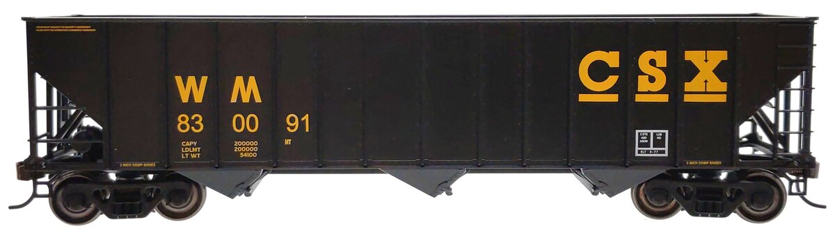 Bowser 41174 HO CSX/WM 100-Ton 3-Bay Hopper Executive Line #830091 LN/Box