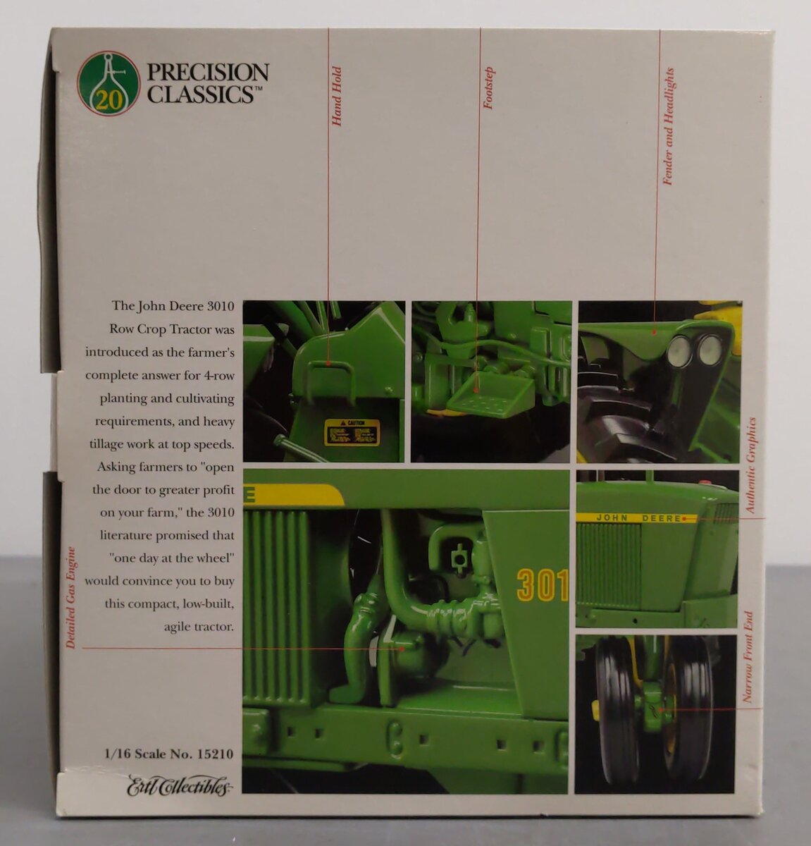 Ertl 15210 1:16 Scale Diecast John Deere Model 3010 Tractor NIB