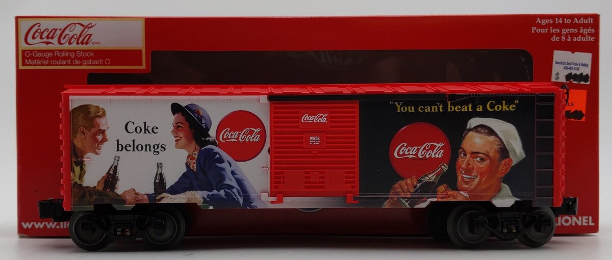 Lionel 6-83782 Coca-Cola Heritage Military Boxcar #3 LN/Box