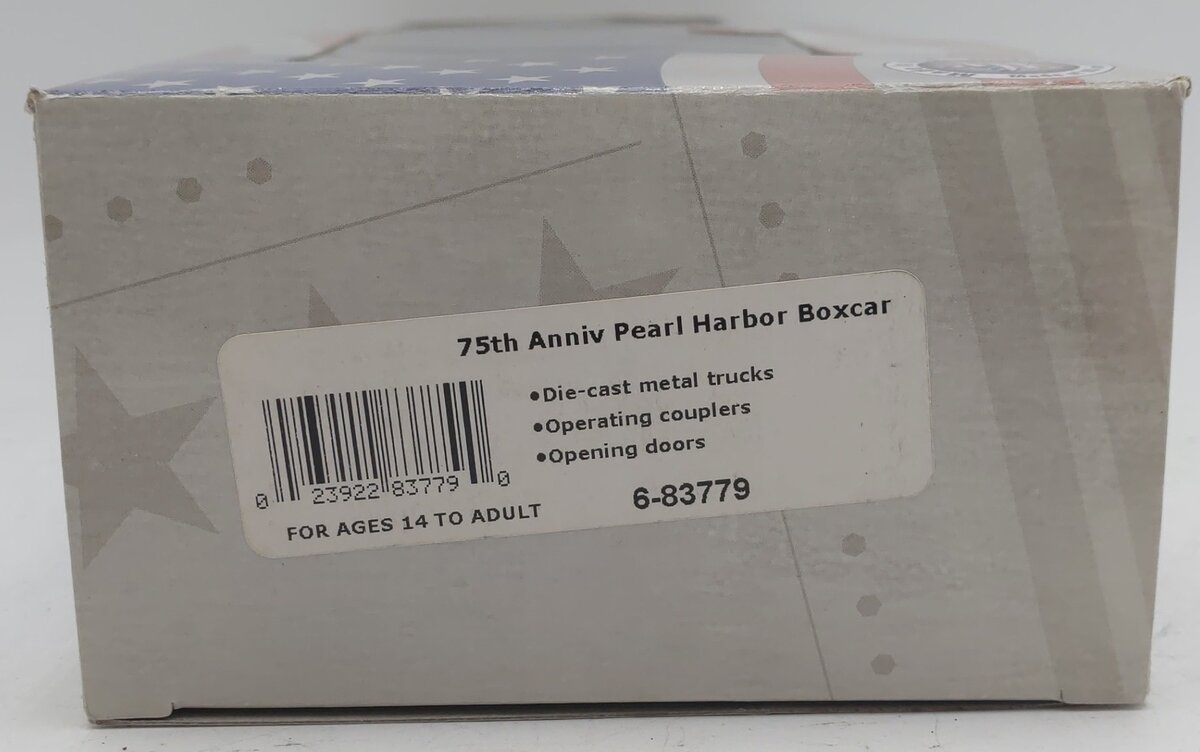 Lionel 6-83779 O Gauge Pearl Harbor 75th Anniversary Box Car EX/Box