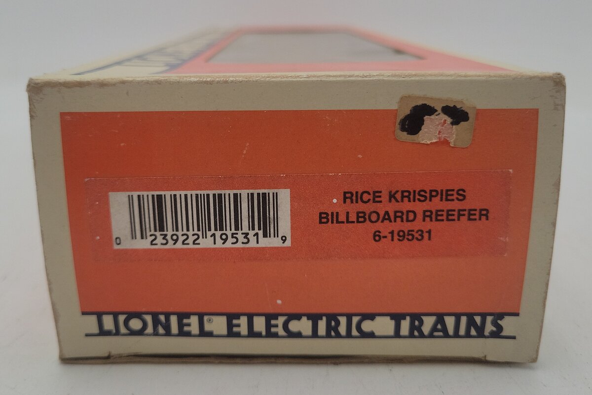 Lionel 6-19531 O Gauge Rice Krispies Billboard Reefer LN/Box