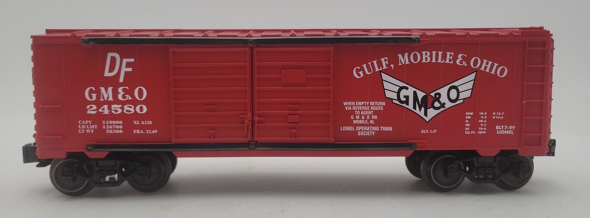 Lionel 6-52162 O Gauge LOTS 1999 Gulf, Mobile & Ohio Boxcar #24580 EX/Box