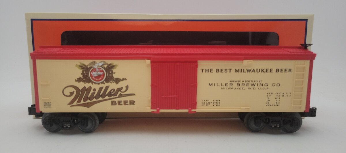 Lionel 6-83657 O Miller Beer Reefer LN/Box