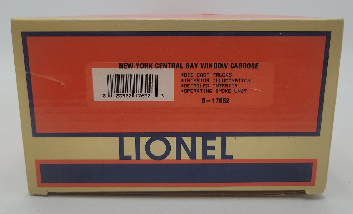 Lionel 6-17652 O Gauge New York Central Bay Window Caboose #20200 EX/Box