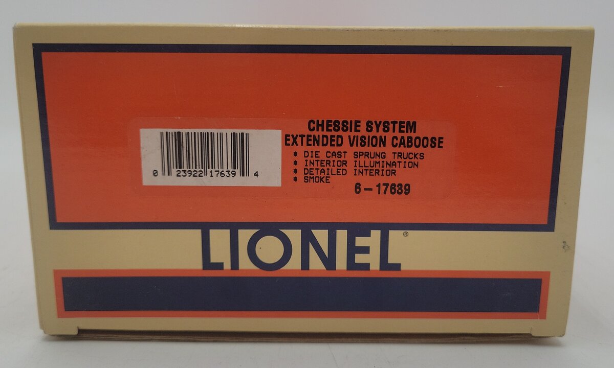 Lionel 6-17639 O Gauge Chessie System Extended Vision Smoking Caboose #3322 EX/Box