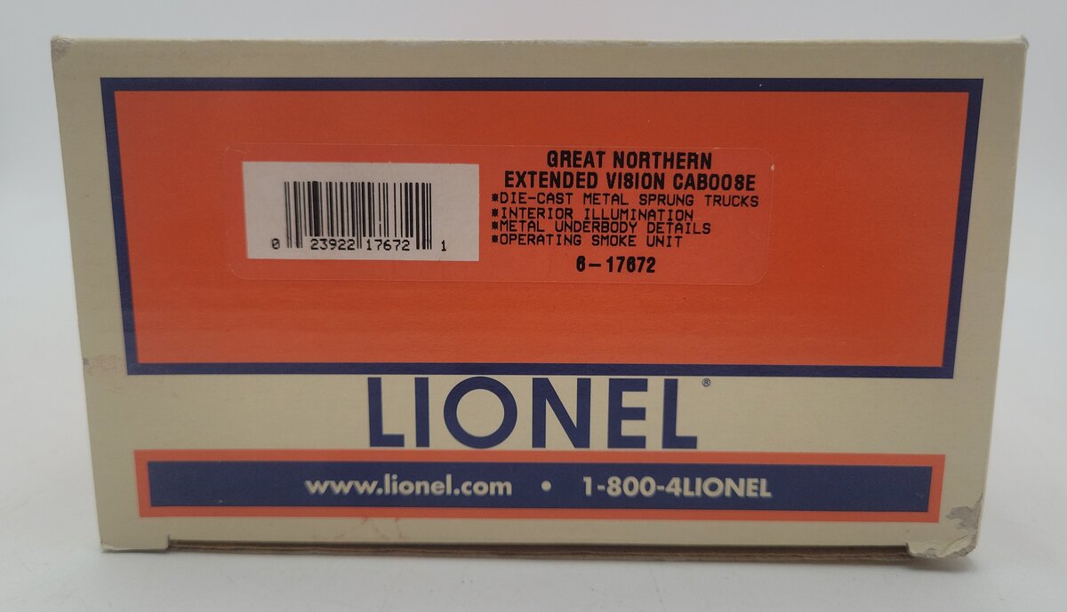 Lionel 6-17672 Great Northern Extended Vision Caboose EX/Box