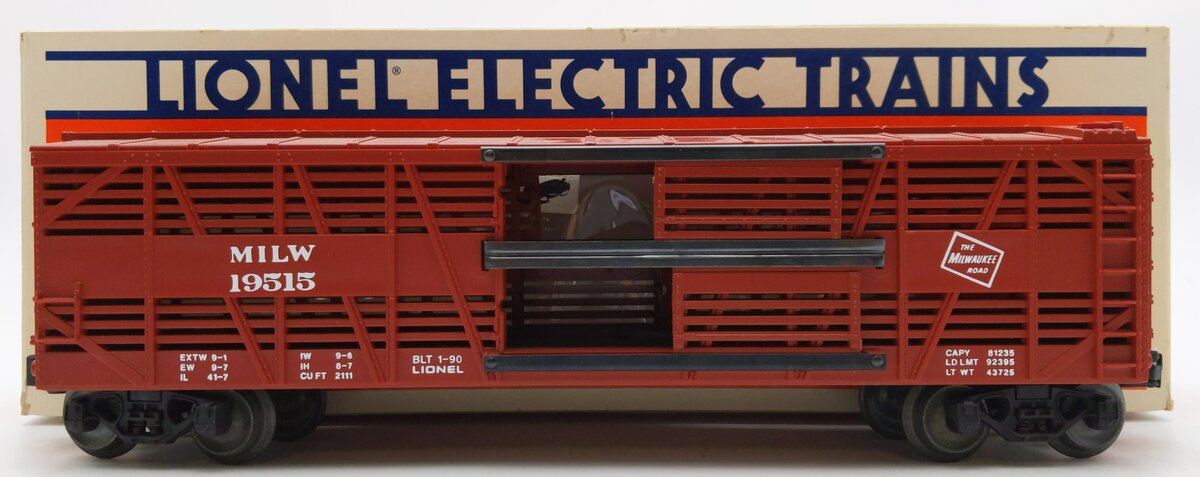 Lionel 6-19515 O Gauge Milwaukee Road Stock Car #19515 EX/Box