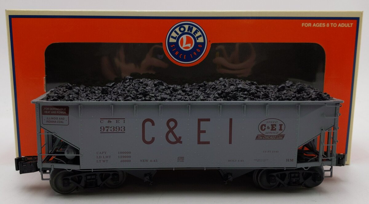 Lionel 6-27000 O Gauge Chicago & Eastern Illinios Offset Hopper #97393 LN/Box