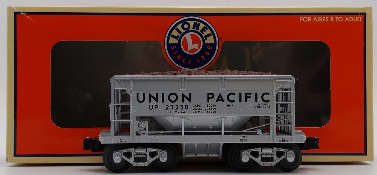 Lionel 6-17806 O Gauge Union Pacific Ore Car with Load #27250 LN/Box
