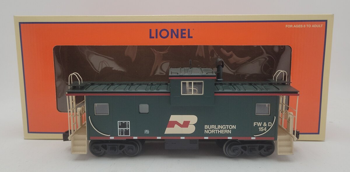 Lionel 6-17671 Burlington Northern Extended Vision Caboose #154 EX/Box