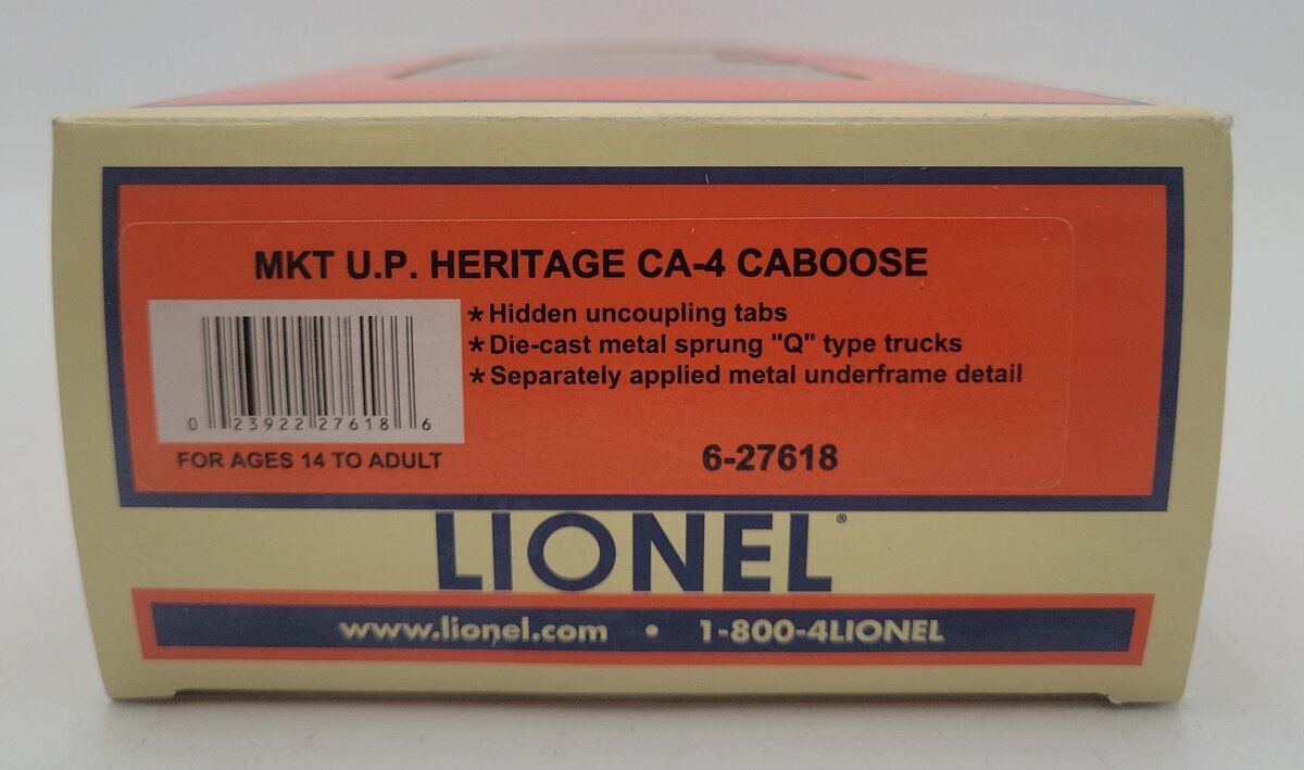 Lionel 6-27618 O Gauge Union Pacific Heritage MKT CA-4 Caboose #8891 EX/Box