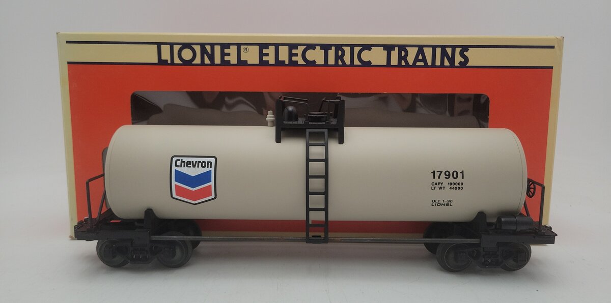 Lionel 6-17901 O Gauge Chevron Uni-body Tank Car VG/Box