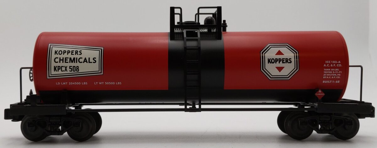 Lionel 6-17919 O Gauge Koppers Unibody Tank Car EX/Box