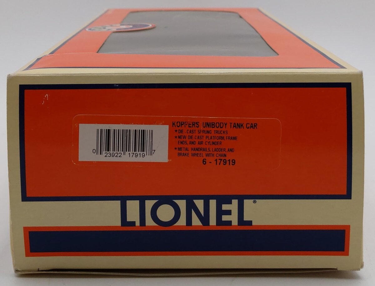 Lionel 6-17919 O Gauge Koppers Unibody Tank Car EX/Box