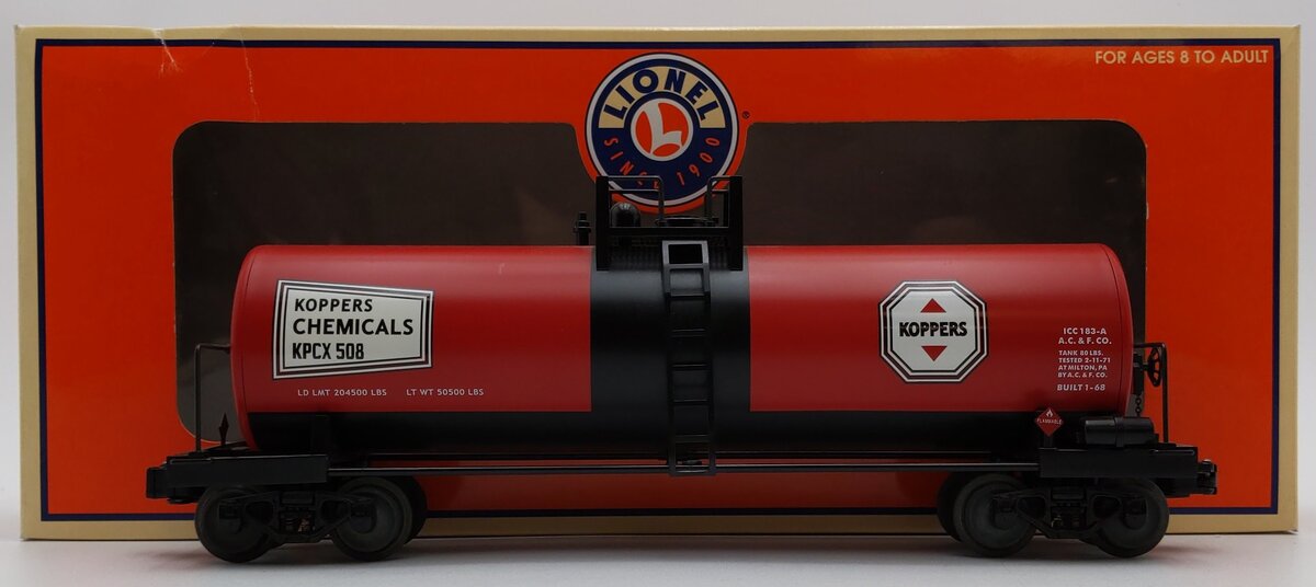 Lionel 6-17919 O Gauge Koppers Unibody Tank Car EX/Box