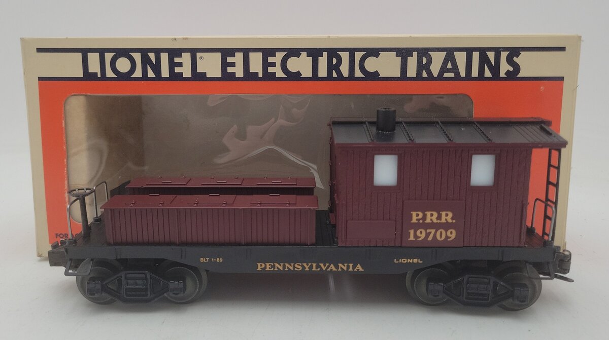 Lionel 6-19709 O Gauge Pennsylvania Illuminated Work Caboose with Smoke #19709 EX/Box