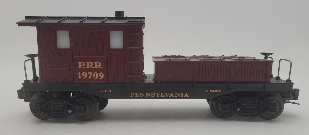 Lionel 6-19709 O Gauge Pennsylvania Illuminated Work Caboose with Smoke #19709 EX/Box